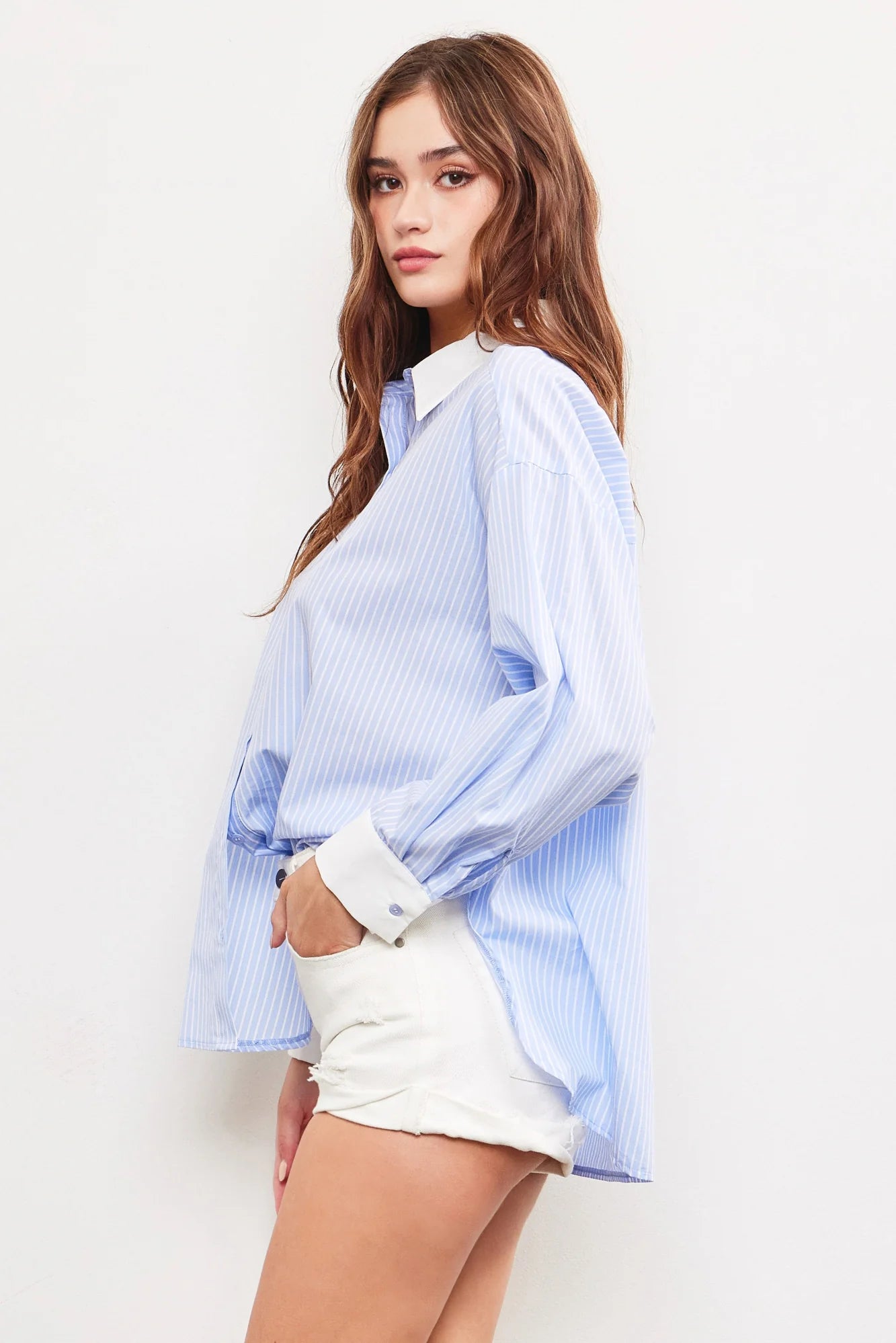 Striped Collar Top S22931