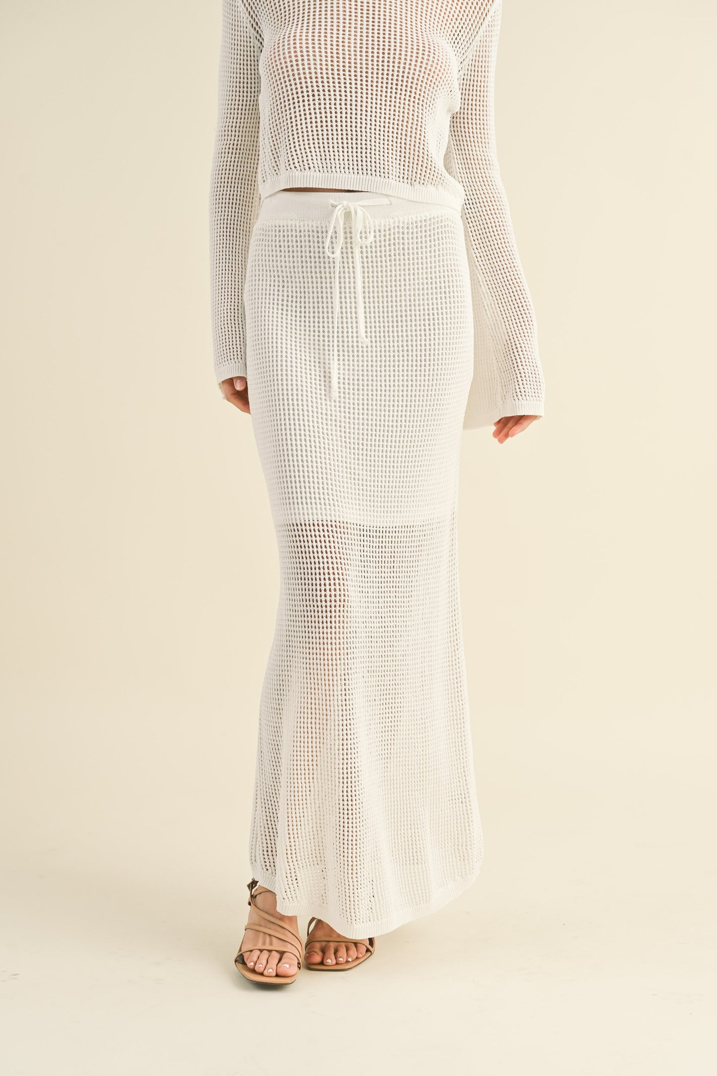 Knitted Long Skirt with Lining S3366ST