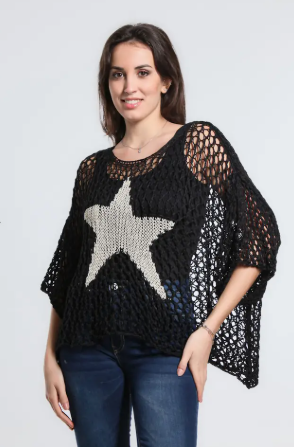 Kelsey Open Knit Star Sweater BSS302
