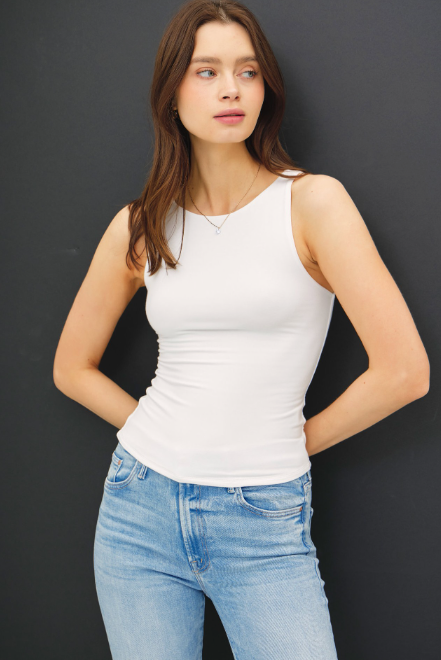 Soft Core Basic Boat Neck Tank 18783