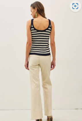 Textured Stripe Tank Sweater Textured Stripe Tank Sweater 65362
