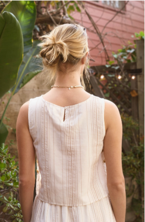 Stripe Sleeveless Top B6SX1037-T