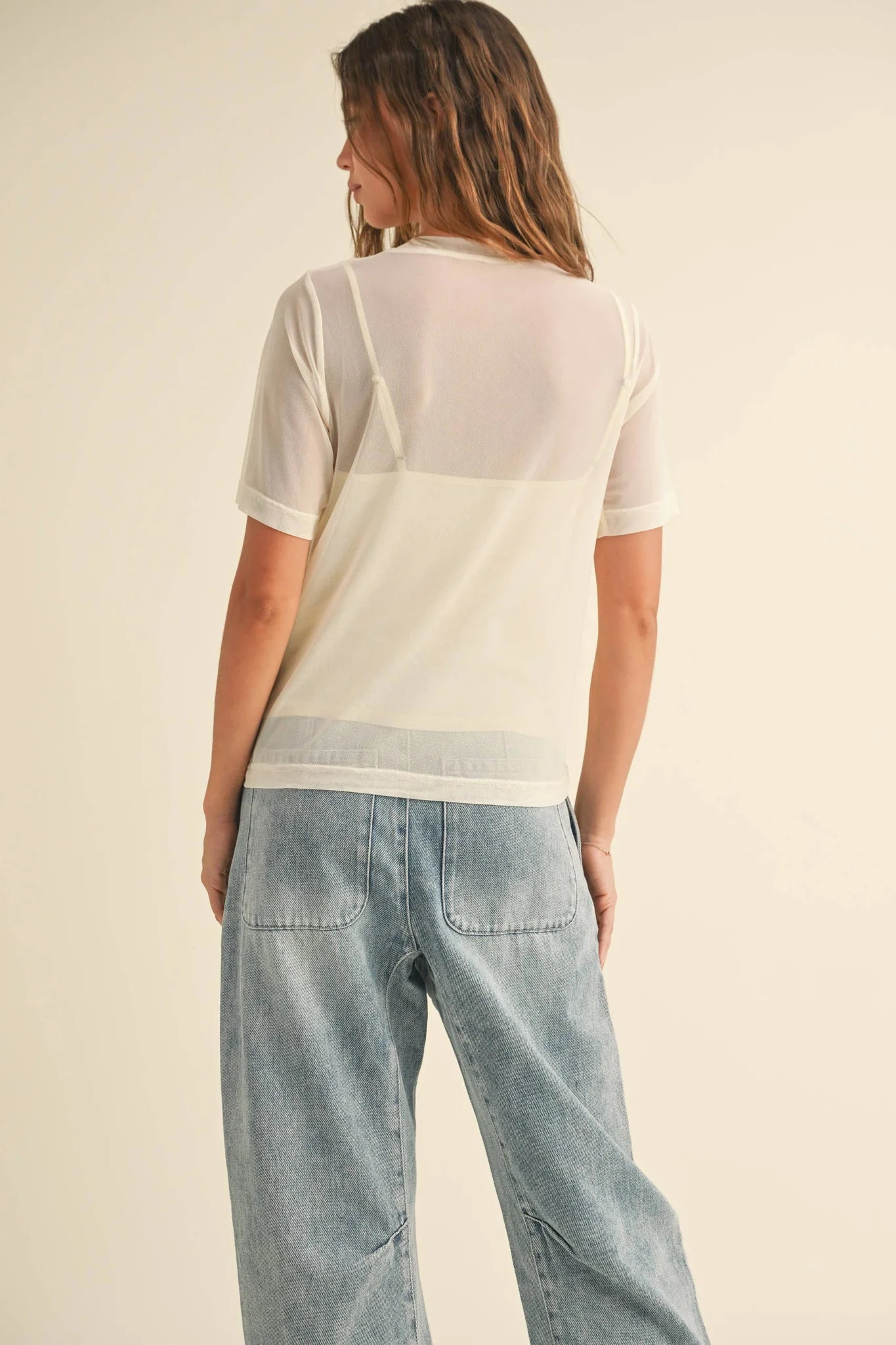 Short Sleeve Mesh Top T4295