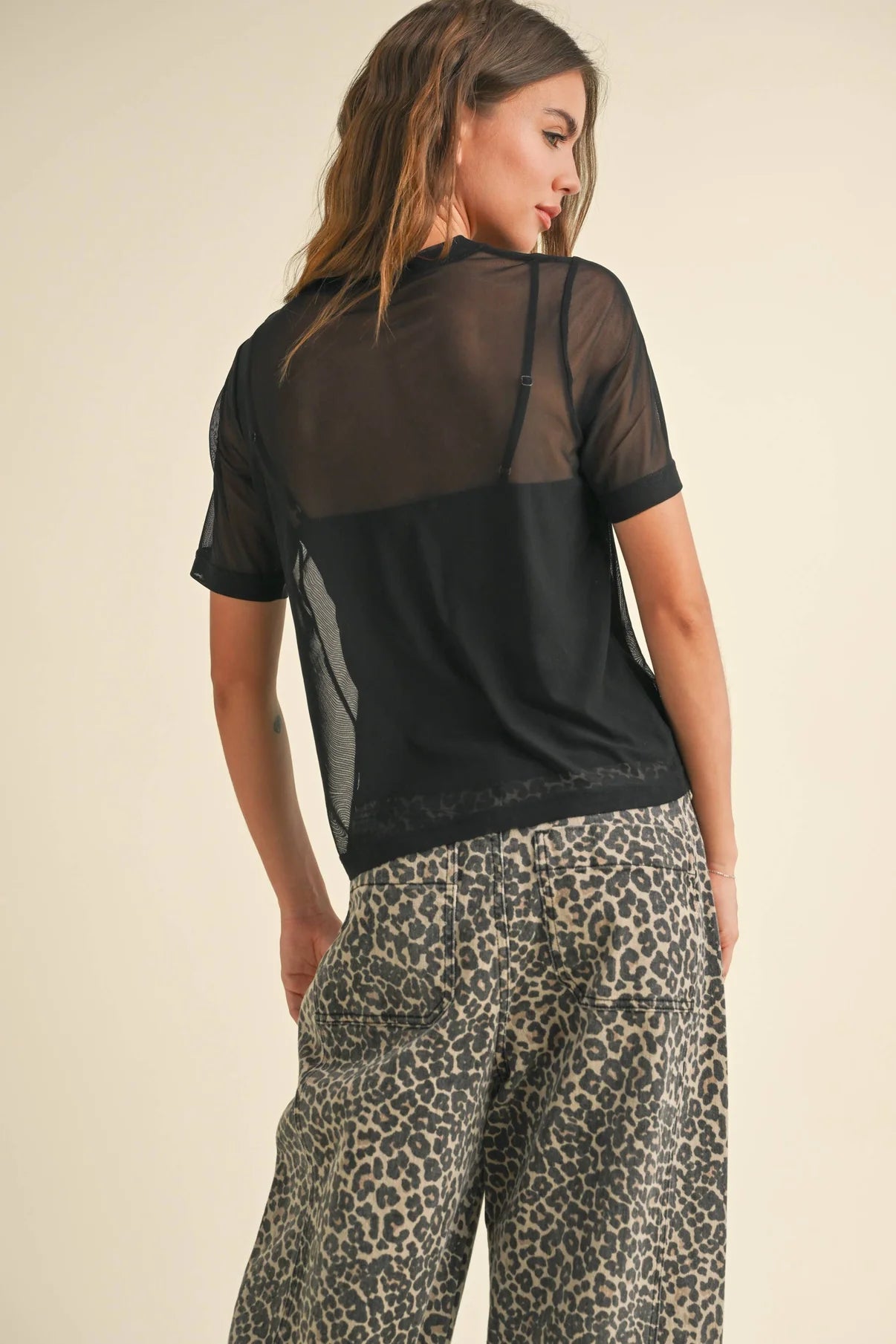 Short Sleeve Mesh Top T4295