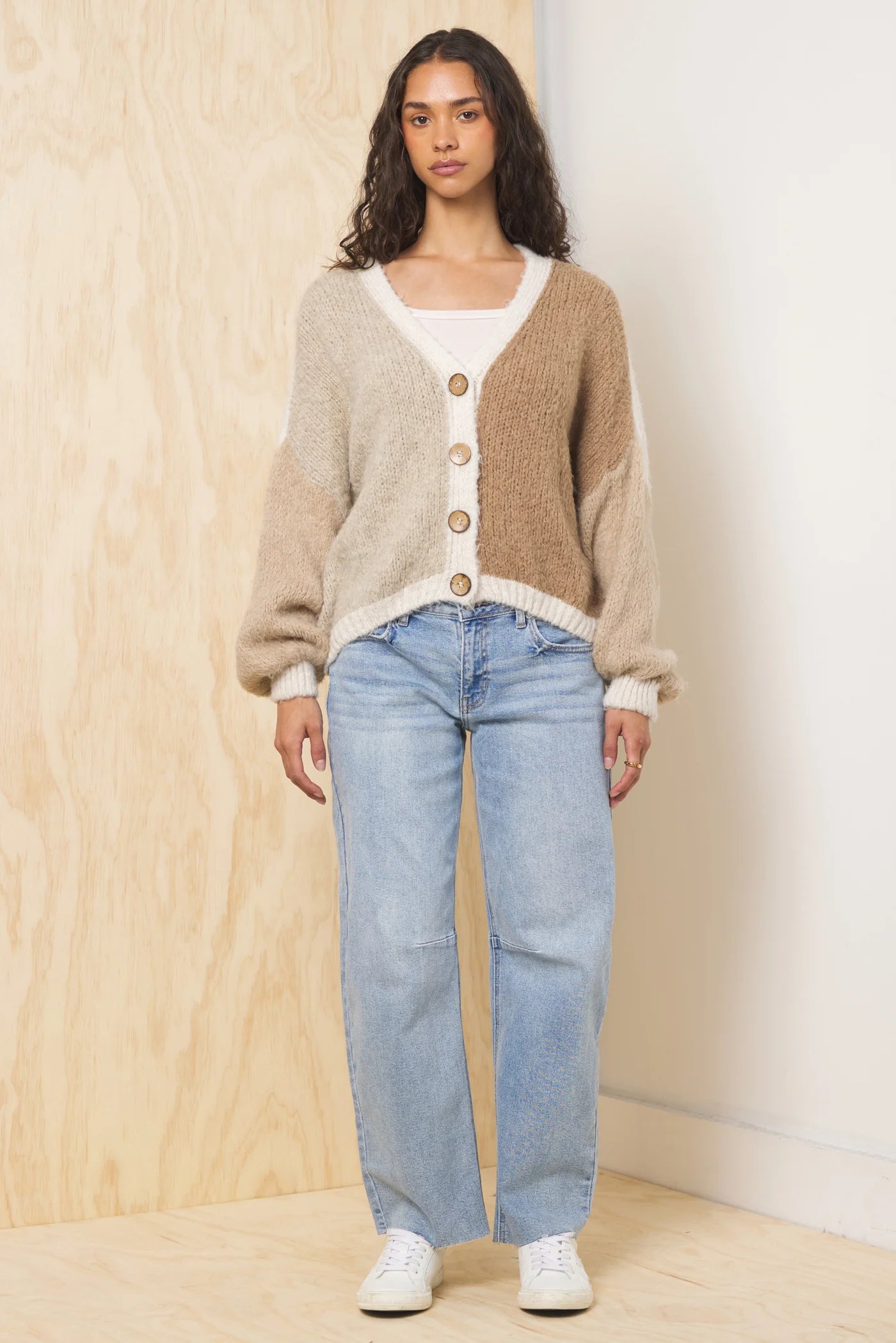Color Block Cardigan V1007