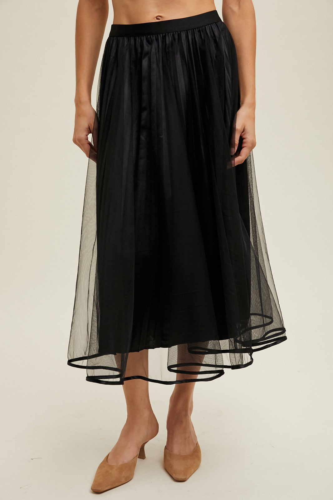 Tulle Midi Skirt WL24-9568