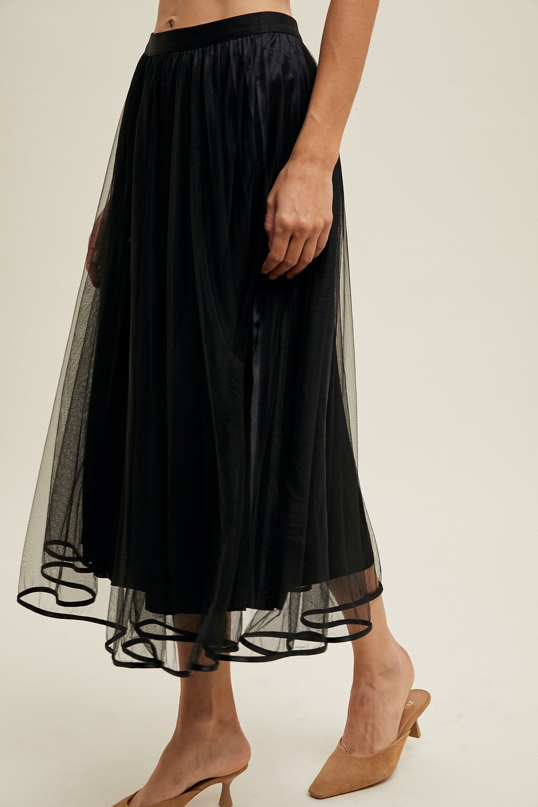Tulle Midi Skirt WL24-9568