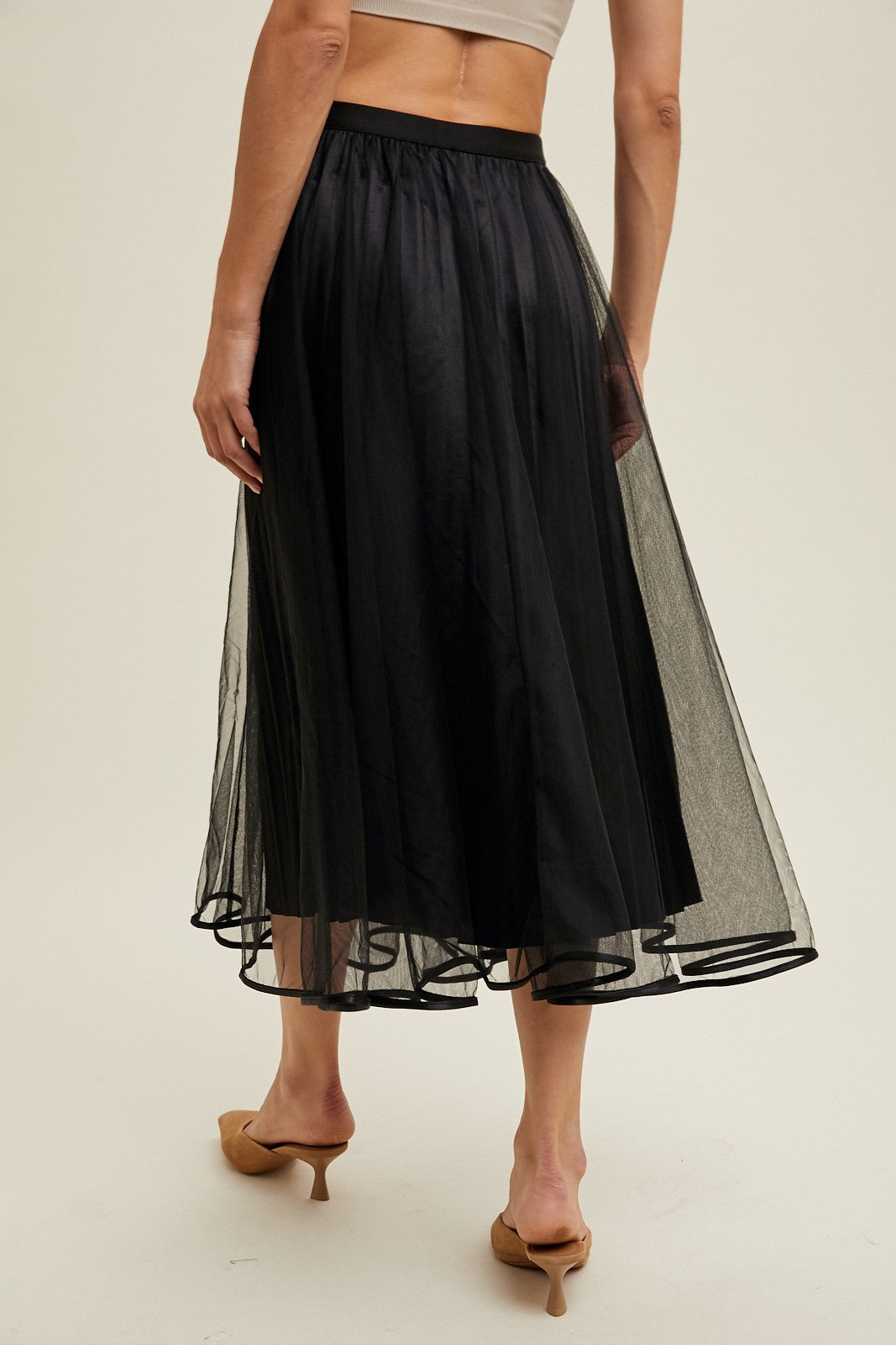 Tulle Midi Skirt WL24-9568