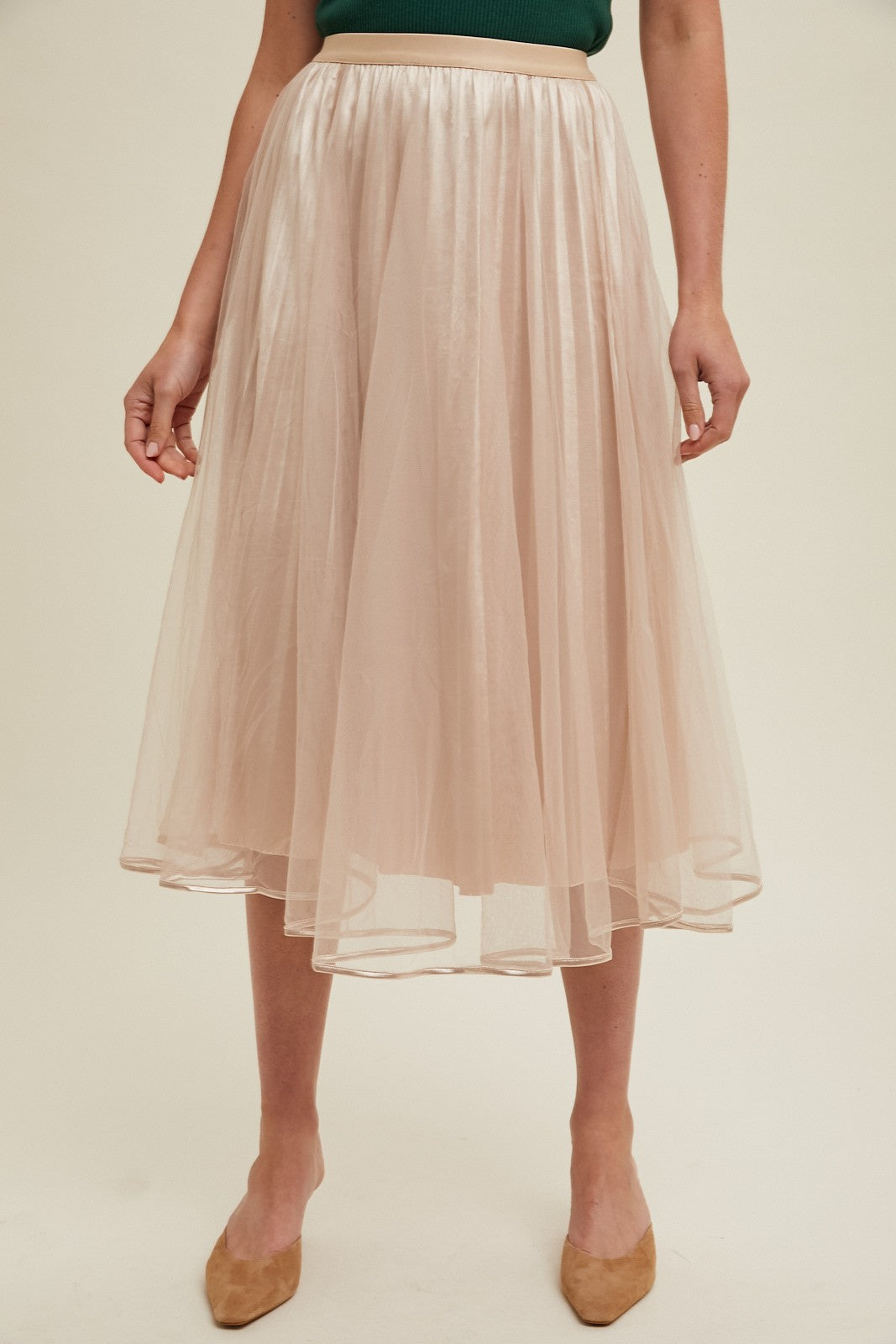 Tulle Midi Skirt WL24-9568
