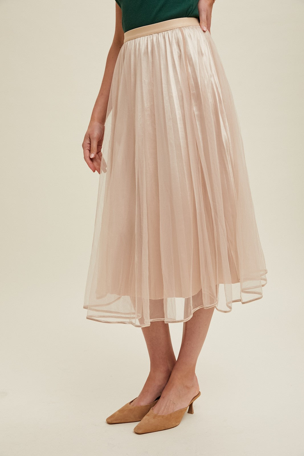 Tulle Midi Skirt WL24-9568