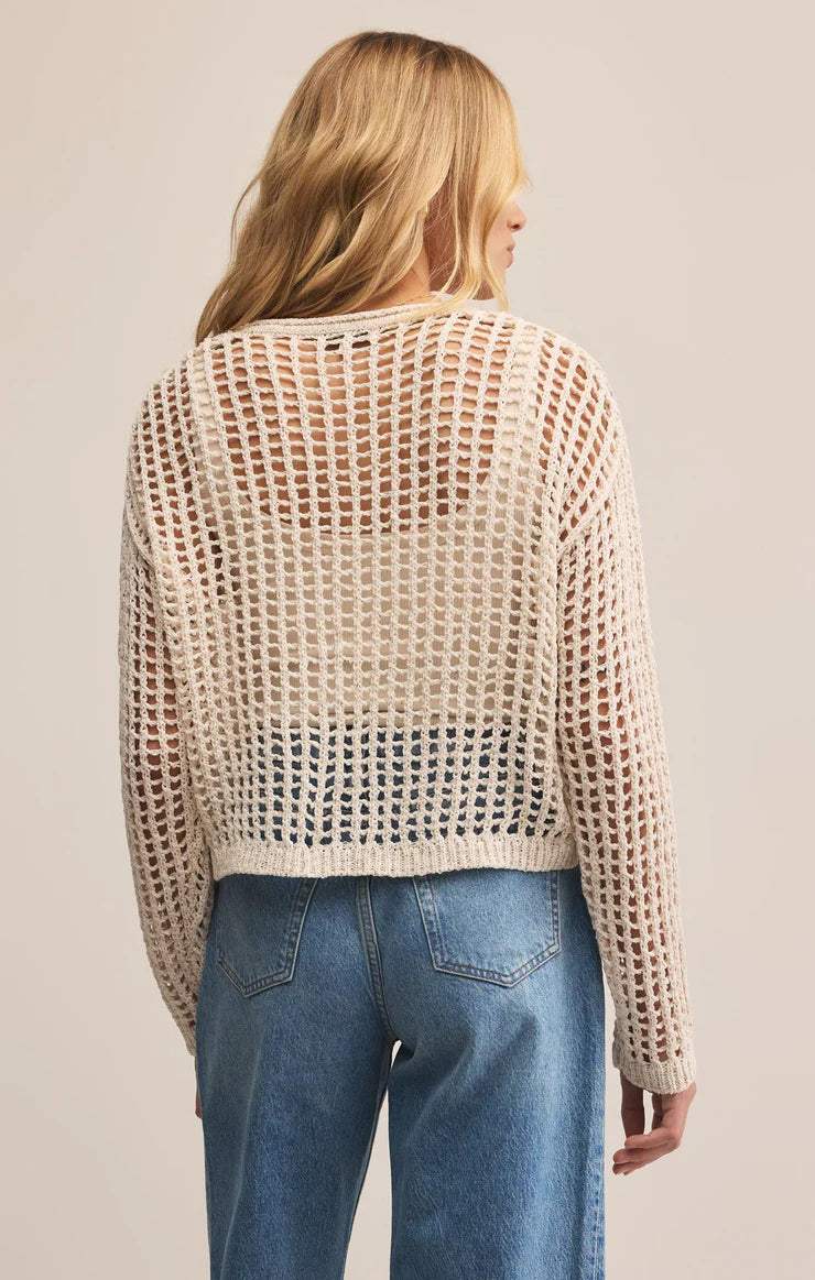 Felix Cropped Crochet Sweater ZW253181