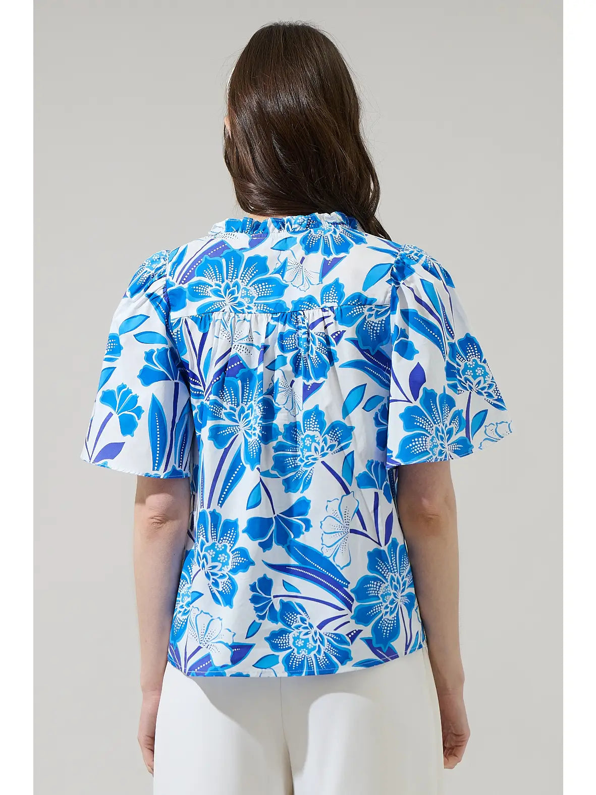 Maci Floral Eve Poplin Top STT17499PA