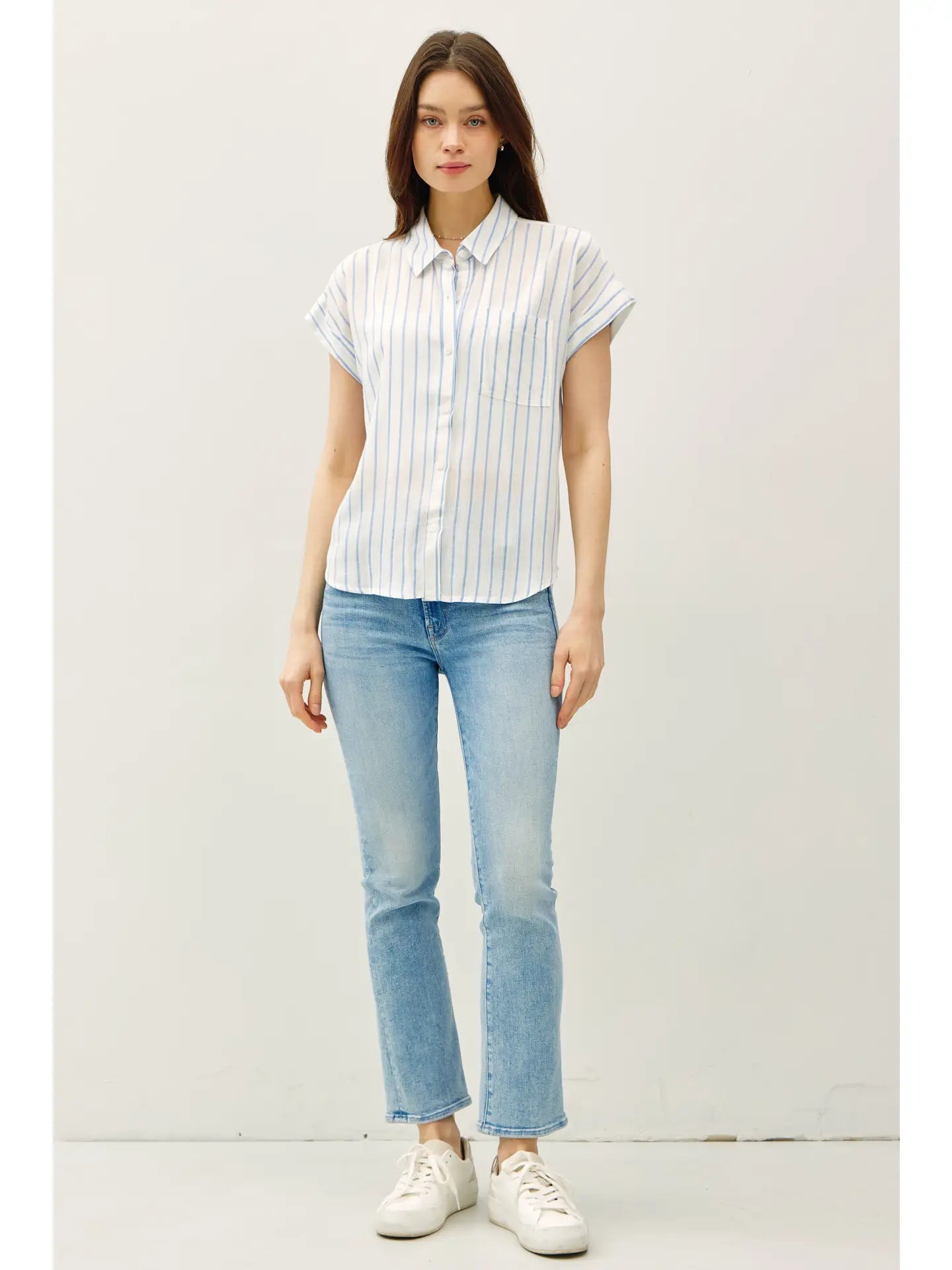 Short Sleeve Striped Shirt 19579