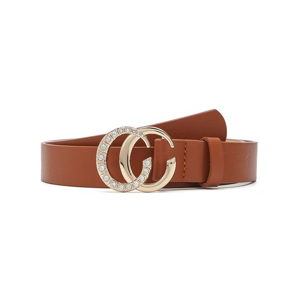 Classic Rhinestone Gold Buckle 40BT627