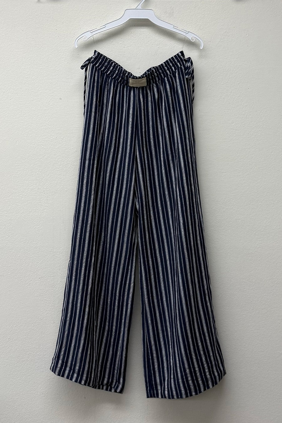 Striped Drawstring Wide Leg Pants IM9494A