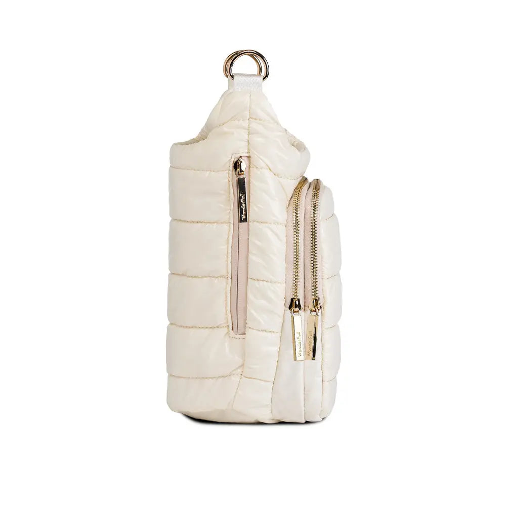 Hydrobag® Handle™ - Ivory Glossy with Solid Vegan Leather Trimmed Strap WBB4IVPVLT