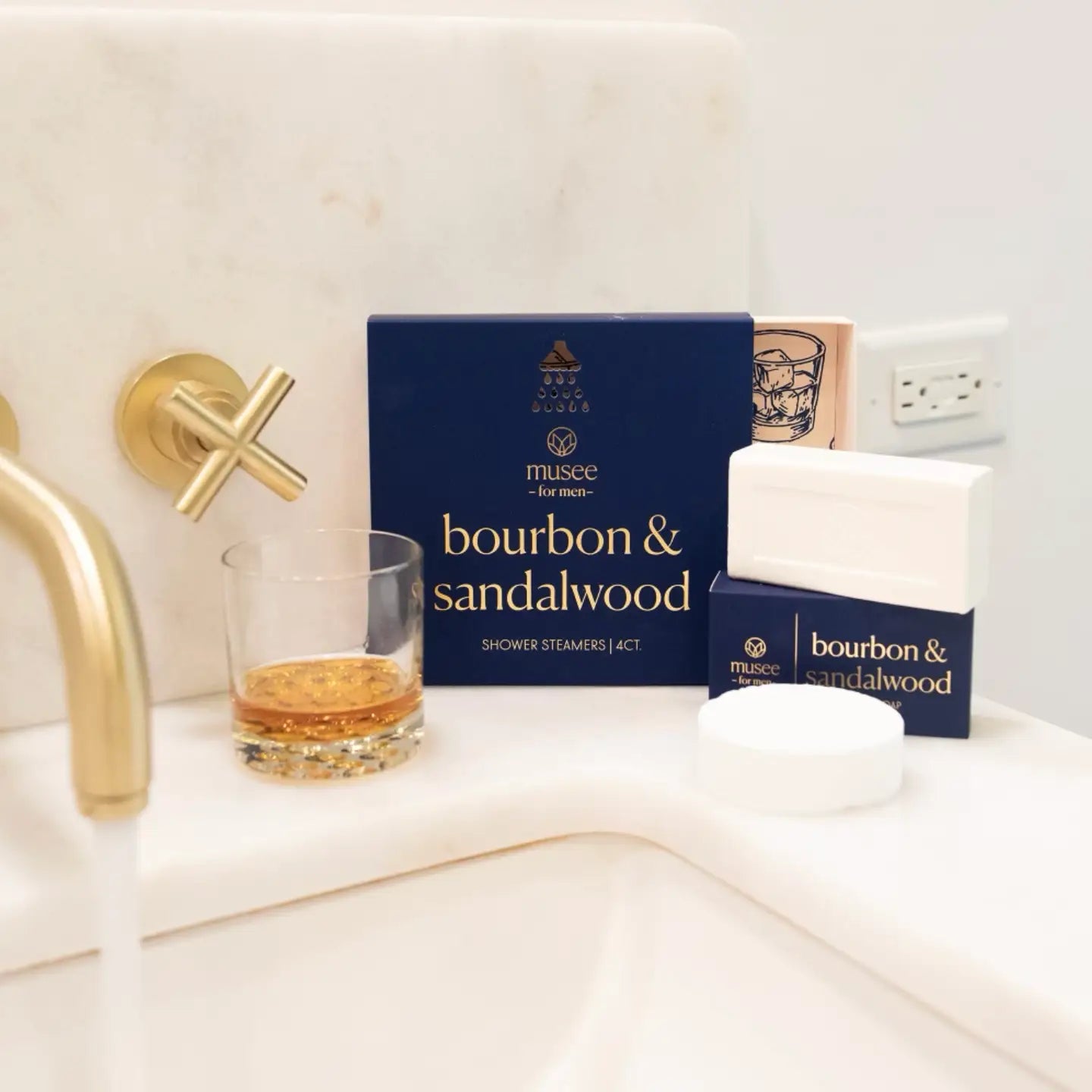 Bourbon & Sandalwood Shower Steamers MTSS018W