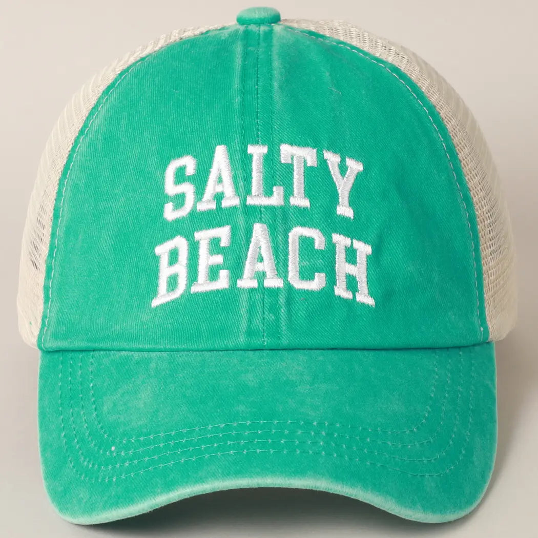 Salty Beach Meshed Back Baseball Cap 2-LCAPM2698