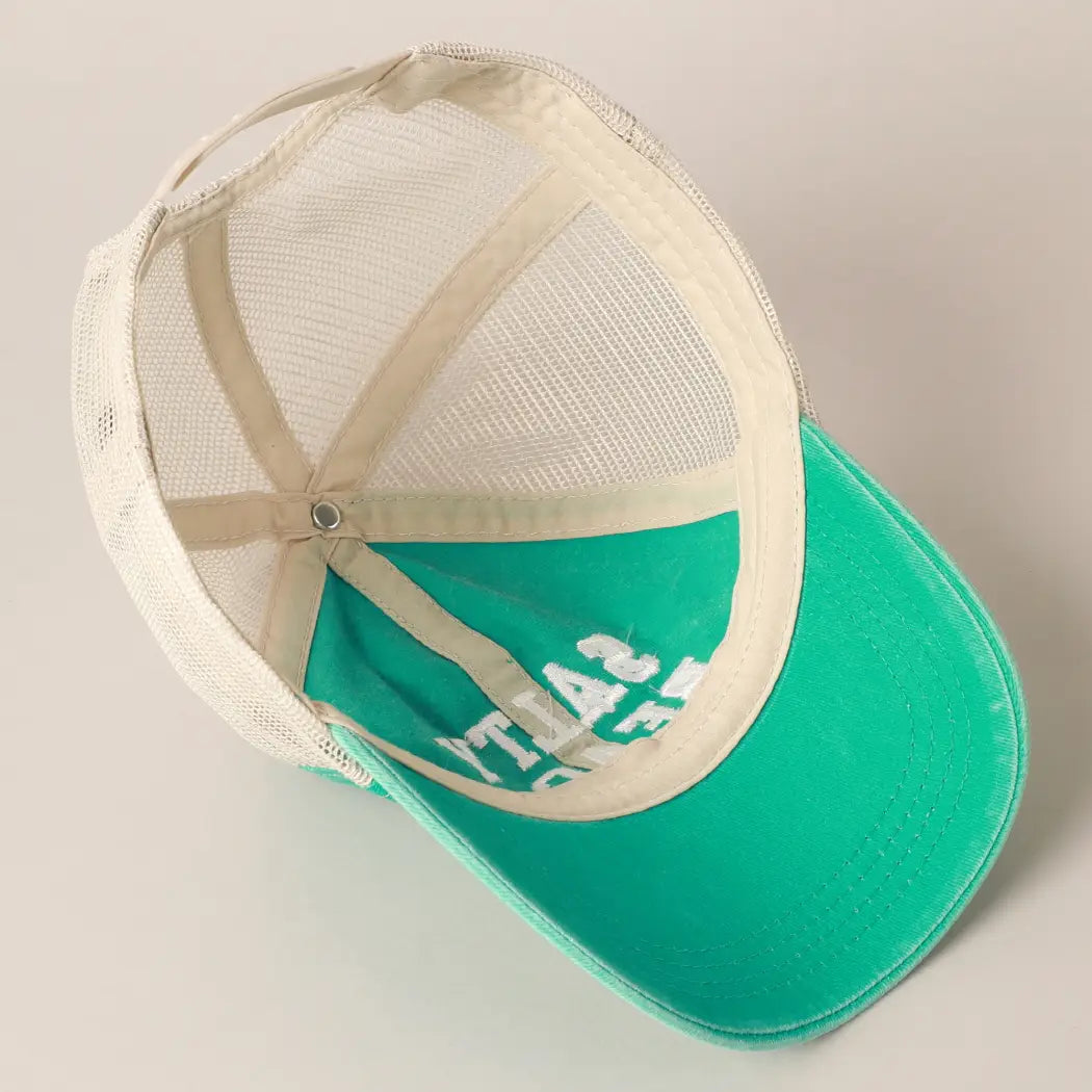Salty Beach Meshed Back Baseball Cap 2-LCAPM2698