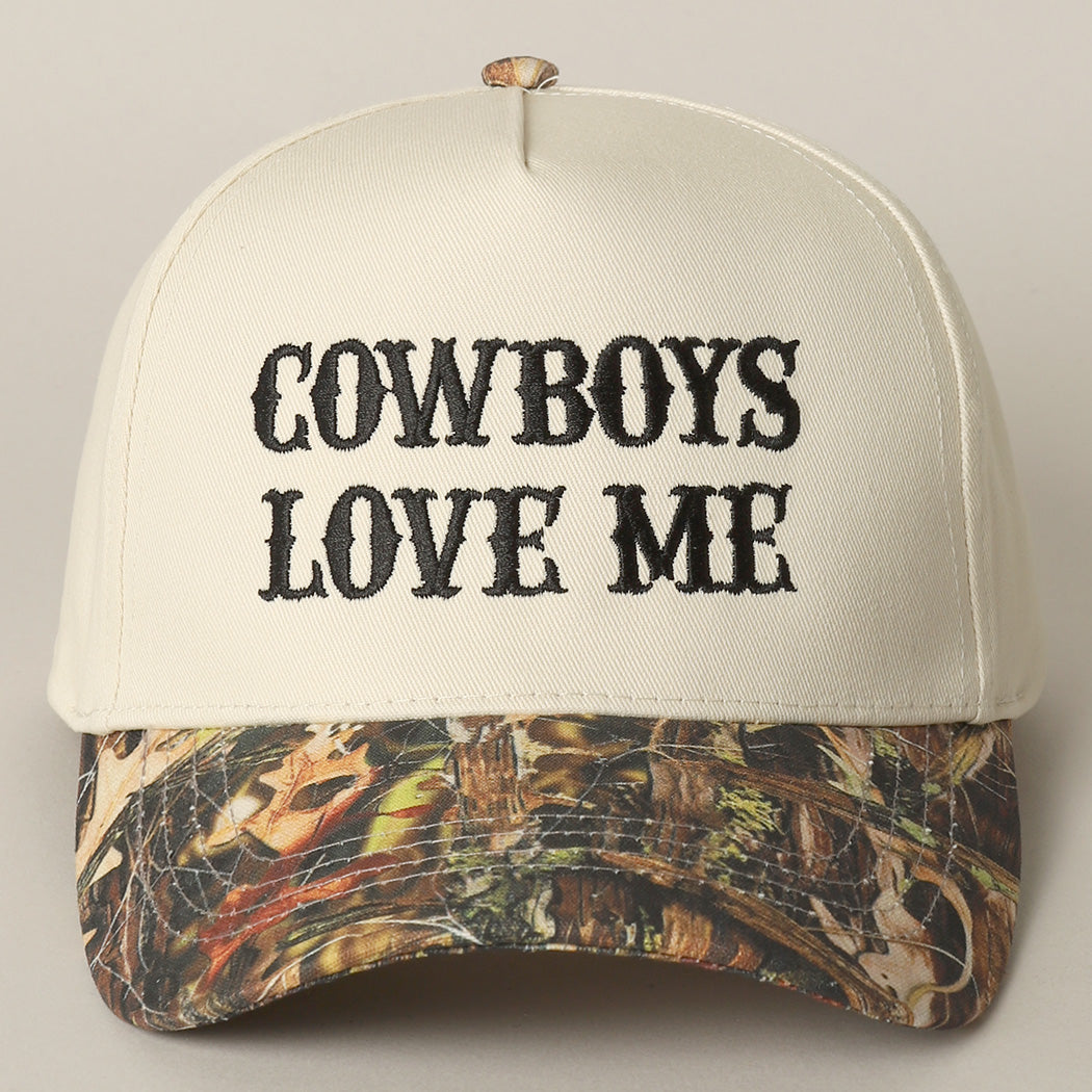 Cowboys Love Me Embroidery Camo Two-Tone Cap 2-LCAP4989MR