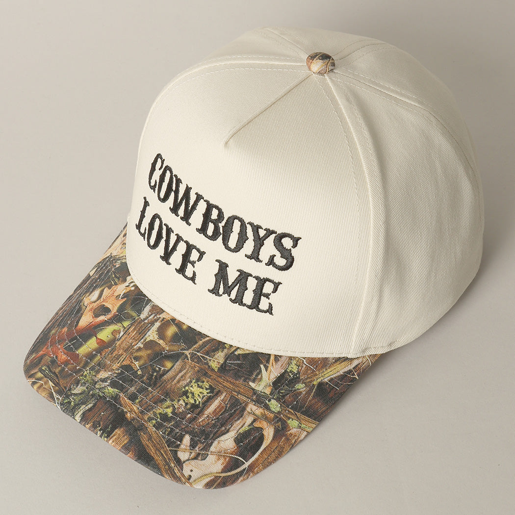 Cowboys Love Me Embroidery Camo Two-Tone Cap 2-LCAP4989MR