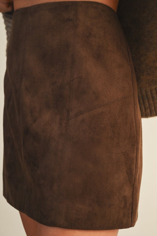 Fitted Suede Mini Skirt S25268