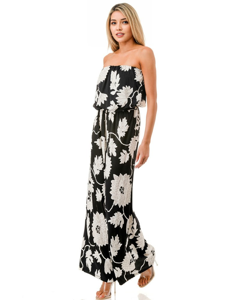 Tube Wide Leg Jumpsuit W/ Belt P592-V592