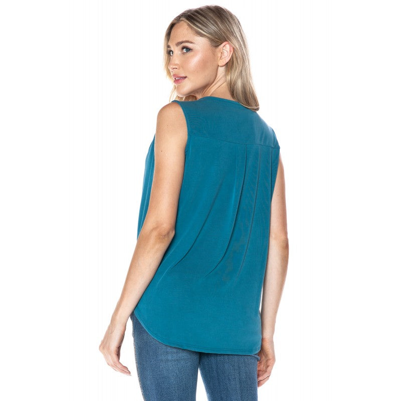 Sleeveless Surplice Top T1545-CP