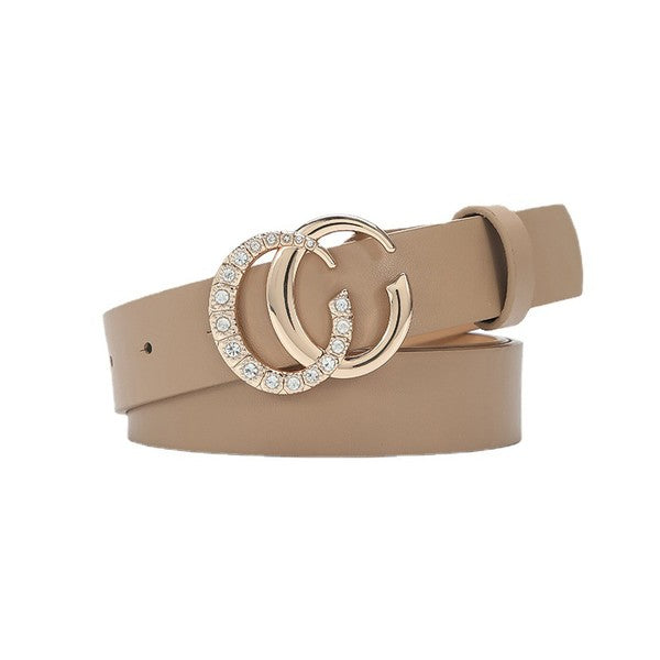 Classic Rhinestone Gold Buckle 40BT627