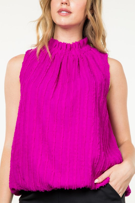 Fringe Detail Sleeveless Top THS1636