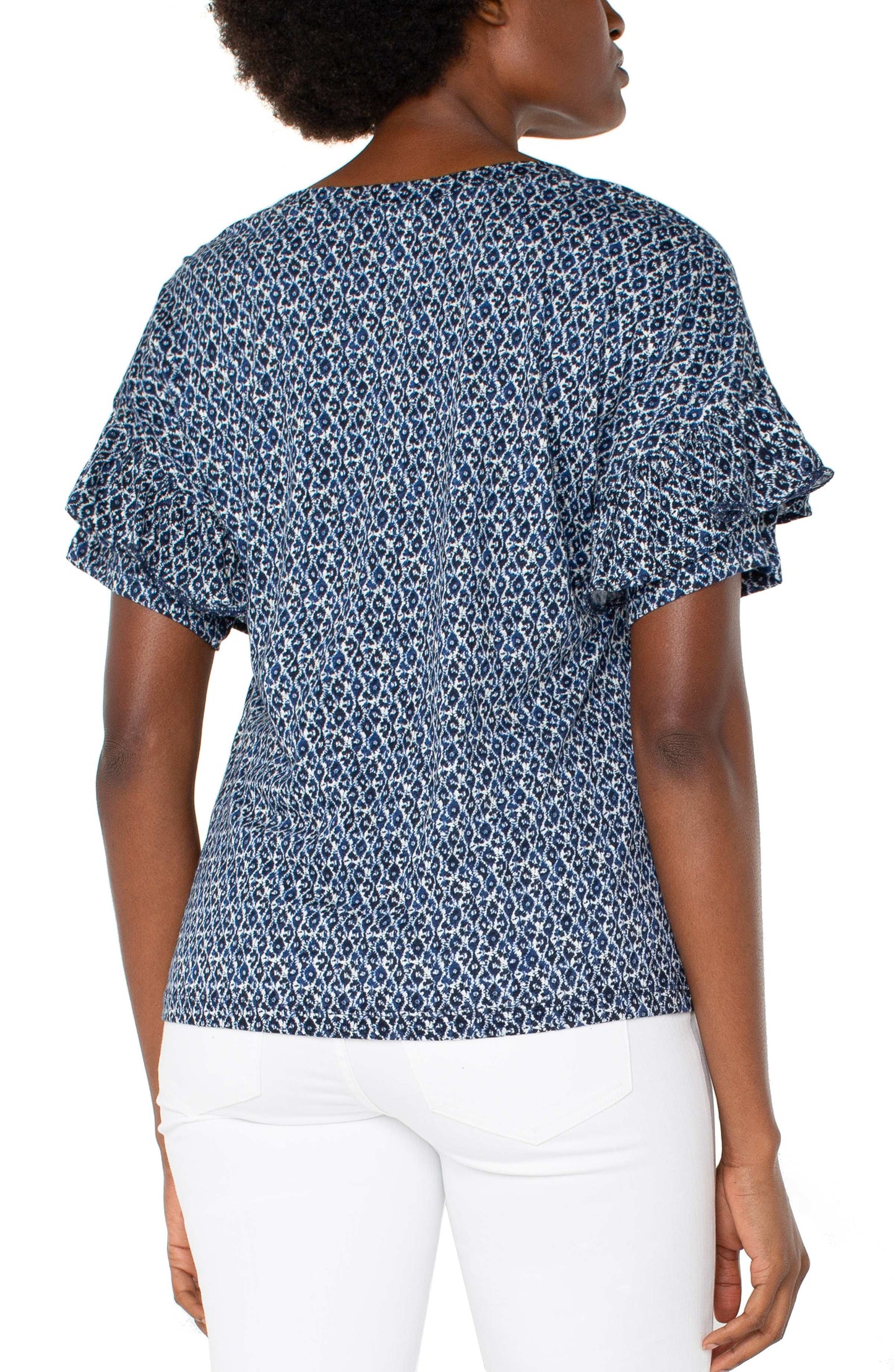 1/2 Sleeve Drop Shoulder With Ruffle LM8C49K15P35