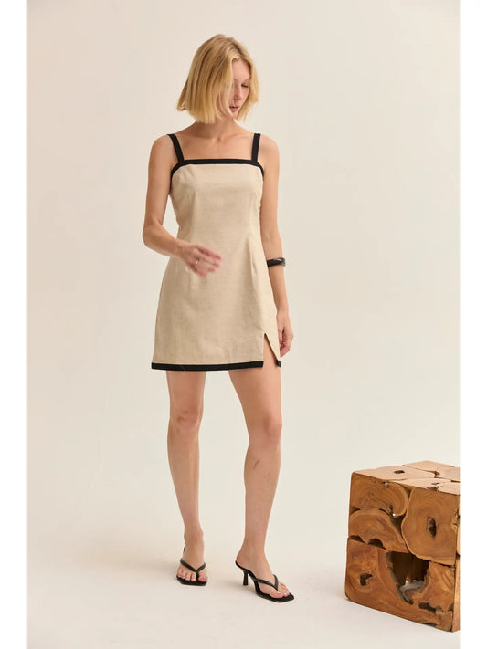 Sadie Linen Blend Mini Dress CD9752