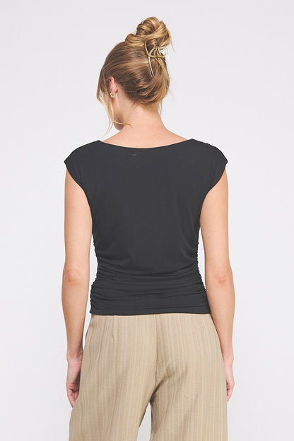 Sleeveless Scrunch Top  AT9515