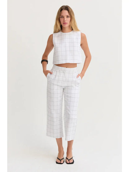 Tiana Windowpane Top CT9705