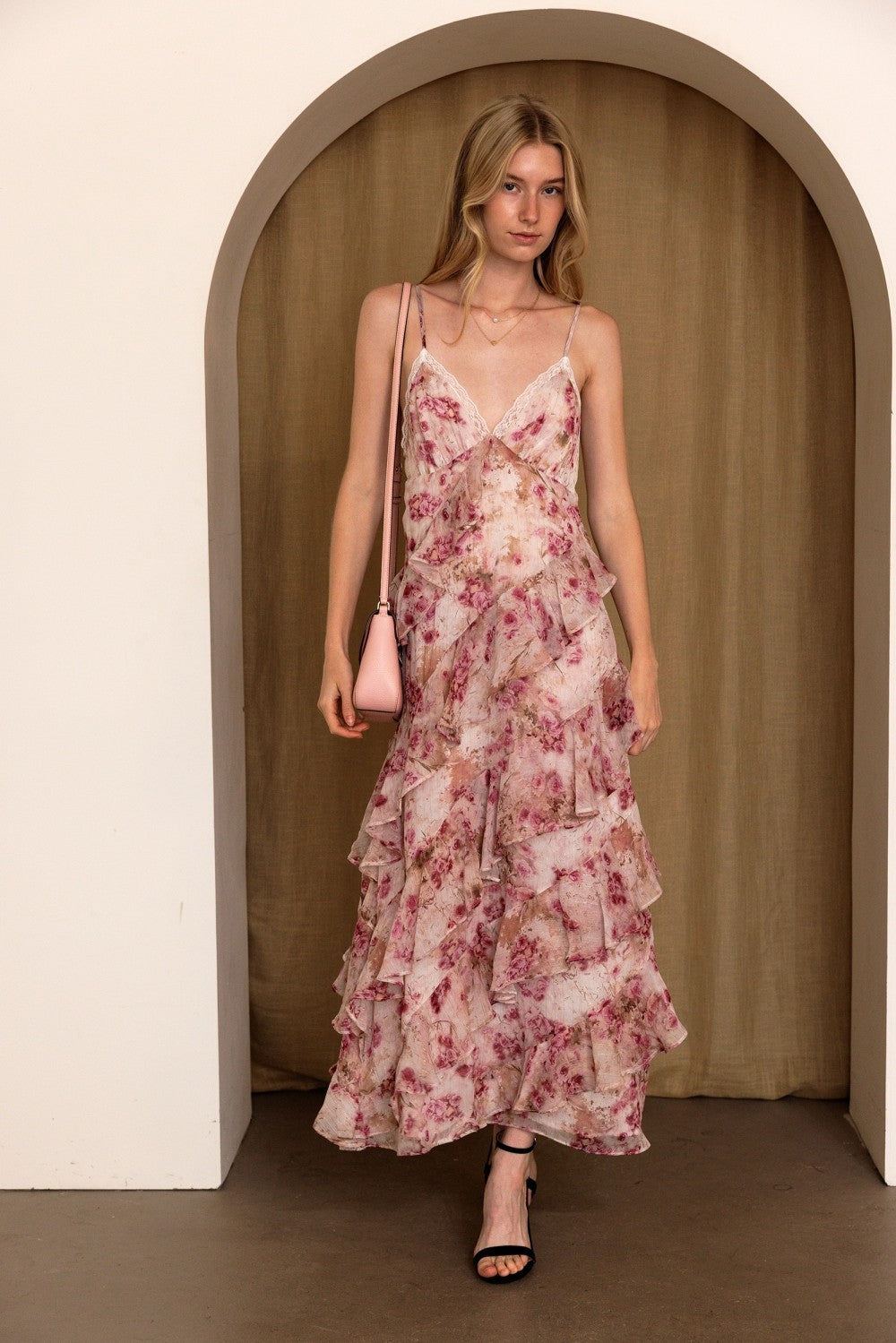 Cascade Ruffle Maxi Dress JD10406