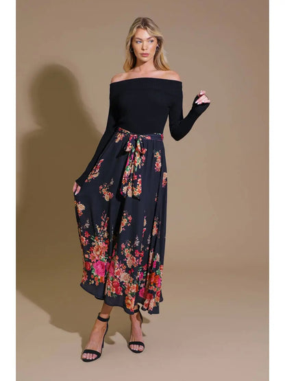 Sweater and Woven Combination Dress ID21441