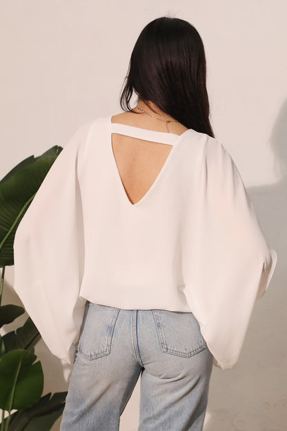 Textured Solid Caftan Top T-6466