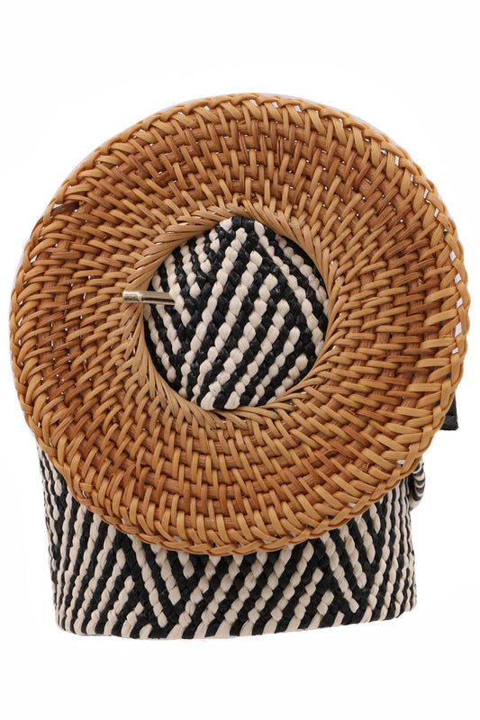 Basket Weave Straw Belt 42463-1-BT-C-C