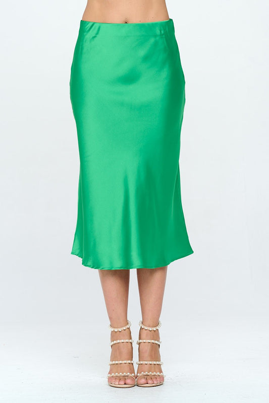 Satin Midi Skirt 3863SKR