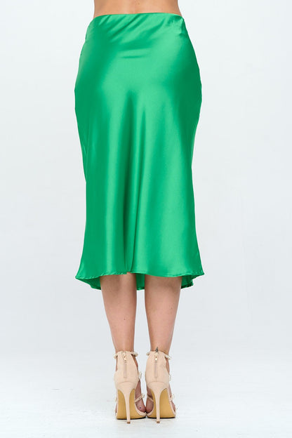 Satin Midi Skirt 3863SKR