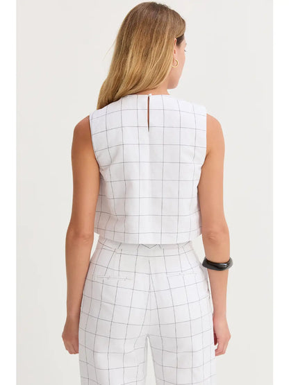 Tiana Windowpane Top CT9705