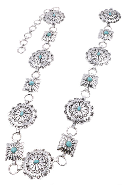 Metal Western Stone Belt 43017-BT