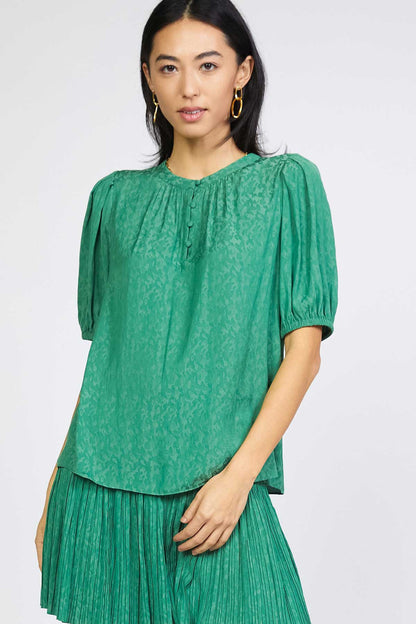 Camouflage Jacquard Printed Blouse 2330064