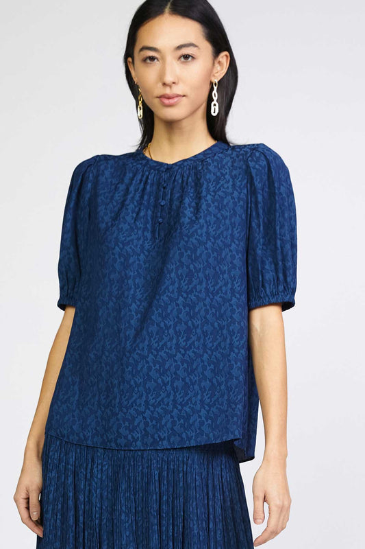 Camouflage Jacquard Printed Blouse 2330064