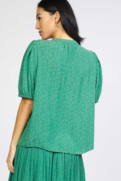 Camouflage Jacquard Printed Blouse 2330064