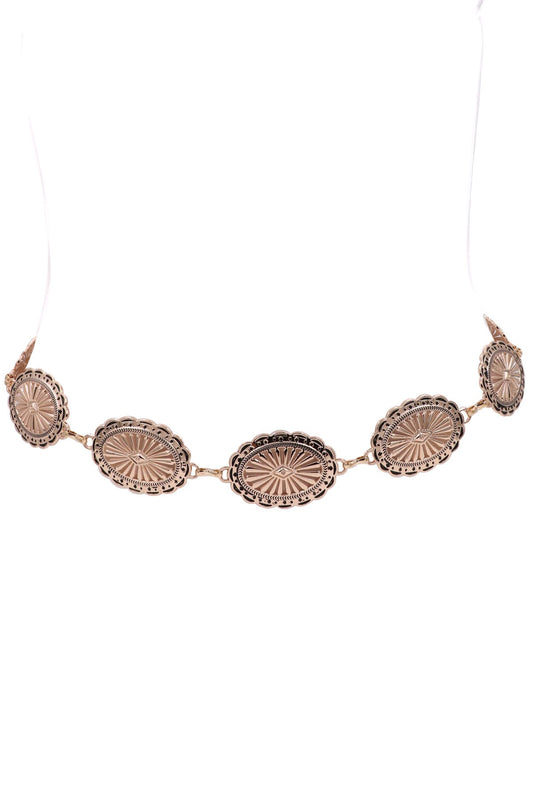 Metal Western Concho Chain Belt 43685-