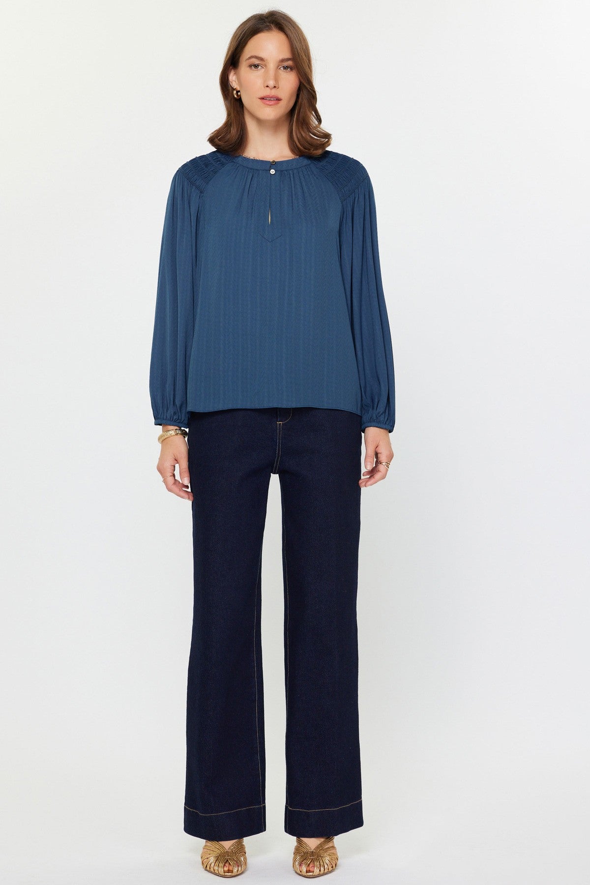 Long Sleeve With Button Blouse 2230884