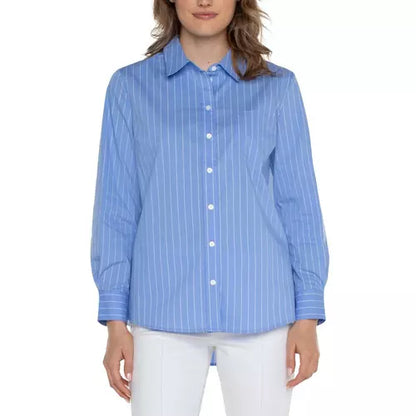 Classic Button Front Poplin Shirt LM8C95G52
