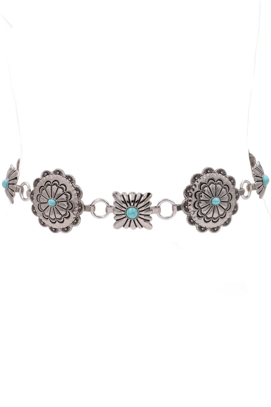 Metal Western Concho Chain Belt 44338-BT-C-C