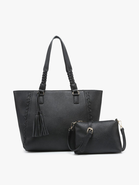 Lisa Structured Tote W/ Braided Accents M2351